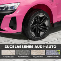 Kinder-Elektroauto mit Fernbedienung, Sicherheitsgurt, Hupe, Musik, Scheinwerfer, bis 5 km/h, 3-5 Jahre, Rosa