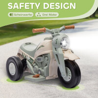 Kinder Elektro-Motorrad, 6V Kindermotorrad mit Musik, Blasen 2,5-3 km/h, für 2-5 Jahre Kinder