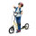 Kinderroller ab 5 Jahre Scooter Kinderscooter Tretroller Cityroller Kinder Roller Kickboard mit Luftreifen 12 Zoll Gummi Aluminium Beige 120 x 58 x 85-95 cm