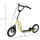 Kinderroller ab 5 Jahre Scooter Kinderscooter Tretroller Cityroller Kinder Roller Kickboard mit Luftreifen 12 Zoll Gummi Aluminium Beige 120 x 58 x 85-95 cm
