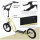 Kinderroller ab 5 Jahre Scooter Kinderscooter Tretroller Cityroller Kinder Roller Kickboard mit Luftreifen 12 Zoll Gummi Aluminium Beige 120 x 58 x 85-95 cm