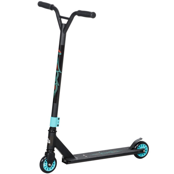 Pro Stunt-Scooter, Tretroller für Freestyle Tricks, Aluminium, Metall, Kunstleder, für Kinder und Erwachsene, grün