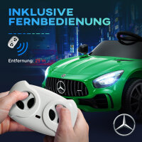 Elektro-Kinderauto, Mercedes, 3-5 km/h, Fernbedienung, Licht & Musik, Grün
