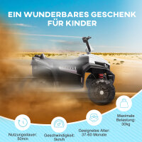 Elektro-Kinderquad, Licht & Musik, Federung, 5 km/h, 50 Min. Fahrzeit, für 3-5 Jahre, Weiß