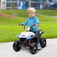 Elektro-Kinderquad, Licht & Musik, Federung, 5 km/h, 50 Min. Fahrzeit, für 3-5 Jahre, weiß