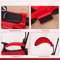 Rutschauto mit Schiebstange Mercedes-Benz G350 Rutschfahrzeug mit Lenkrad 3-in-1 Schiebeauto für 18-36 Monate Kinder Rot