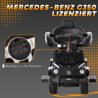 Rutschauto mit Schiebstange Mercedes-Benz G350 Rutschfahrzeug mit Lenkrad 3-in-1 Schiebeauto für 18-36 Monate Kinder Schwarz