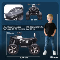 Elektro-Kinderquad, 3-8 km/h, 45 Min. Betriebszeit, LED-Scheinwerfer, Musikplayer mit USB, für Kinder 3 bis 5 Jahre
