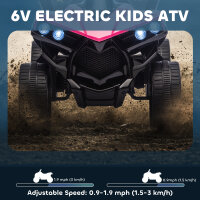 Kinder Quad Elektro 6V Kinderquad mit Vorwärts-, Rückwärtsfunktion, Musik, LED-Scheinwerfer Rosa
