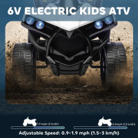 Kinder Quad Elektro 6V Kinderquad mit Vorwärts-, Rückwärtsfunktion, Musik, LED-Scheinwerfer Weiß
