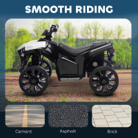 Kinder Quad Elektro 6V Kinderquad mit Vorwärts-, Rückwärtsfunktion, Musik, LED-Scheinwerfer Weiß