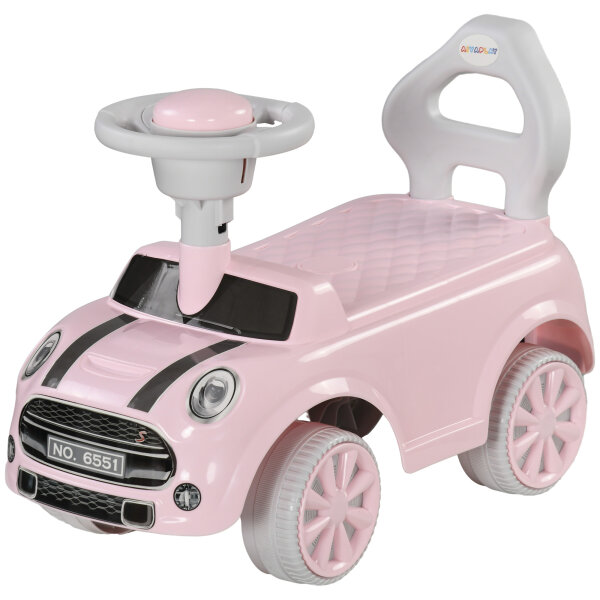 Rutschauto für Kinder, Kippschutz, Hupe, rutschfester Sitz, für 1,5-3 Jahre, bis 25 kg, rosa