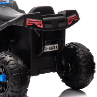 Elektro-Kinderquad, Licht & Musik, Federung, 5 km/h, 50 Min. Fahrzeit, für 3-5 Jahre, Blau