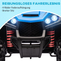 Elektro-Kinderquad, Licht & Musik, Federung, 5 km/h, 50 Min. Fahrzeit, für 3-5 Jahre, Blau