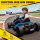 24V elektrisches Go-Kart, Drift-Modus, verstellbarer Sitz, 5-Punkt-Sicherheitsgurt, Musikfunktion, Hupe, 6-12 Jahre Blau
