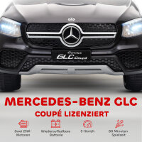 Elektroauto für Kinder, 12V Kinderauto mit Fernbedienung, LED-Lichter, Musik, 3 Geschwindigkeiten, 3-6 Jahre, Schwarz