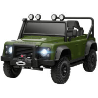 Kinder-Elektroauto, 12V Batterie-Betrieb, Fernbedienung, Musik-Funktion, Hupe, LED-Lichter, Grün