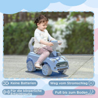 Rutschauto für Kinder, Anti-Überkippschutz, Rückenlehne, Hupe, rutschfester Sitz, Hellblau