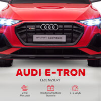 Kinder-Elektroauto, bis 5 km/h, mit Sicherheitsgurt, Fernbedienung, Scheinwerfern, Musikfunktion, rot