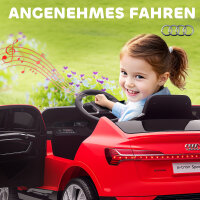 Kinder-Elektroauto, bis 5 km/h, mit Sicherheitsgurt, Fernbedienung, Scheinwerfern, Musikfunktion, rot