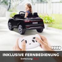 Elektro-Kinderauto, 12V Audi Q8, 3-5 km/h, Fernsteuerung, Scheinwerfer, Musik, Schwarz