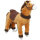 Reitpferd für Kinder, Stoffbezug, stabiler Rahmen, sanfte Räder, Schaukelpferd, 3-5 Jahre, Dunkelbraun
