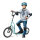Kinderroller ab 5 jahre Scooter Tretroller Cityroller Kinder Roller Kickboard mit Luftreifen16/12 Zoll Blau 135 x 58 x 88-94 cm