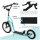 Kinderroller ab 5 jahre Scooter Tretroller Cityroller Kinder Roller Kickboard mit Luftreifen16/12 Zoll Blau 135 x 58 x 88-94 cm