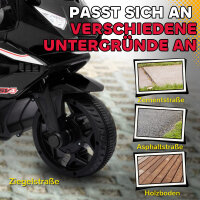 Elektro-Motorrad für Kinder, Hupe, Scheinwerfer, Musikfunktion, 2,5 km/h, Schwarz