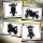 Elektro-Motorrad für Kinder, Hupe, Scheinwerfer, Musikfunktion, 2,5 km/h, Schwarz