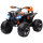 12V Kinderfahrzeug mit Vorwärts-, Rückwärtsfunktion, MP3-Musikplayer, Scheinwerfer, 3-8 km/h, 3-5 Jahre, Orange