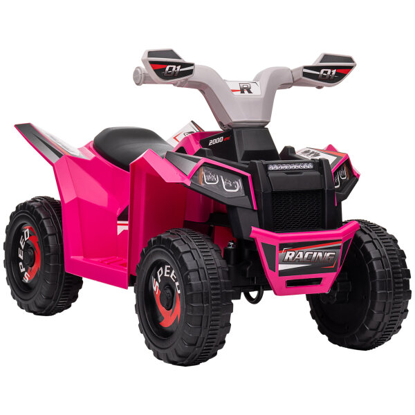 Elektro-Kinderquad, 2,5 km/h, Vorwärts- & Rückwärtsgang, für 18-36 Monate, Rosa