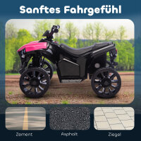Kinder Quad Elektro 6V Kinderquad mit Vorwärts-, Rückwärtsfunktion, Musik, LED-Scheinwerfer Rosa