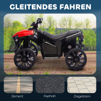 Kinder Quad Elektro 6V Kinderquad mit Vorwärts-, Rückwärtsfunktion, Musik, LED-Scheinwerfer Rot