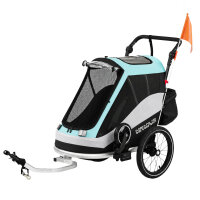 2 in 1 Fahrradanhänger & Buggy Faltbar...