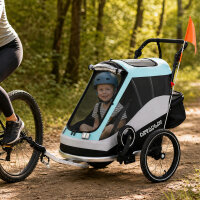2 in 1 Fahrradanhänger & Buggy Faltbar...