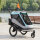 2 in 1 Fahrradanhänger & Buggy Faltbar Kinderfahrradanhänger mit 5-Punkt Gurt Reflektoren 16-Zoll-Luftreifen Bremse