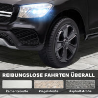 Elektroauto für Kinder, 12V Kinderauto mit Fernbedienung, LED-Lichter, Musik, 3 Geschwindigkeiten, 3-6 Jahre, Schwarz