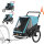 Fahrradanhänger für Kinder, 2-Sitzer, 2-in-1 faltbarer Kinderfahrradanhänger mit verstellbarem Sitz und Gurten, Blau