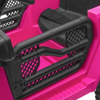 Kinder Elektroauto 12V Elektro Kinderauto mit Fernbedienung 2 Motor LED Hupe für Kinder von 3-6 Jahren 100x65x72 cm Rosa