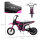 Elektro-Motorrad für Kinder, 24V Kindermotorrad mit Hupe, Leuchte, mit Drehgriff-Gashebel, 8-16 km/h, 8-12 Jahre, Rosa