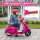 Elektro Motorrad Kinder Vespa 6V Elektromotorrad mit Stützrädern, Scheinwerfer, Hupe für 2-4 Jahre 71 x 37 x 52 cm Rosa