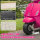 Elektro Motorrad Kinder Vespa 6V Elektromotorrad mit Stützrädern, Scheinwerfer, Hupe für 2-4 Jahre 71 x 37 x 52 cm Rosa
