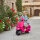 Elektro Motorrad Kinder Vespa 6V Elektromotorrad mit Stützrädern, Scheinwerfer, Hupe für 2-4 Jahre 71 x 37 x 52 cm Rosa