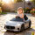 12V Kinder-Elektroauto, Kinderfahrzeug mit LED-Lichtern, Musik, Hupe, für Kinder von 3-5 Jahren, Grau