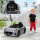 12V Kinder-Elektroauto, Kinderfahrzeug mit LED-Lichtern, Musik, Hupe, für Kinder von 3-5 Jahren, Grau
