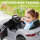 12V Kinder-Elektroauto, Kinderfahrzeug mit LED-Lichtern, Musik, Hupe, für Kinder von 3-5 Jahren, Grau