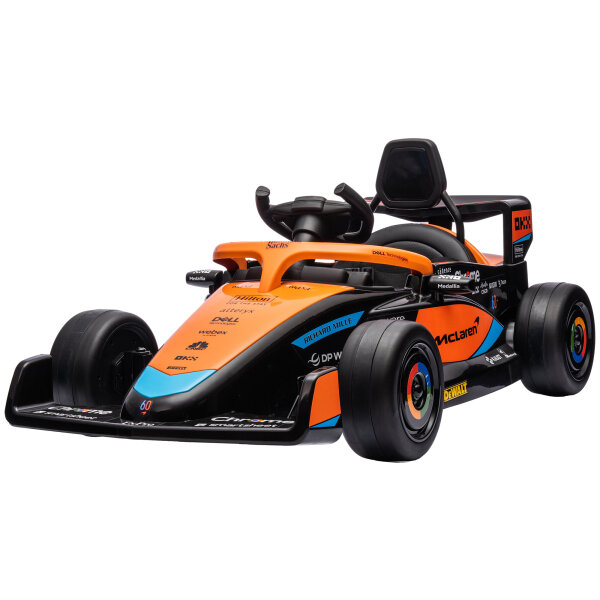 Elektro-Kinderauto, McLaren Formel-1, inkl. Fernsteuerung, Musik, für 3-5 Jahre, Orange