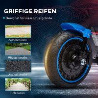 Elektrisches Kindermotorrad, Elektrisches Kinderfahrzeug, mit Scheinwerfer, 3 km/h, Blau + Schwarz