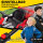 Go-Kart für Kinder, Elektro-Kart mit Hupe und Musikfunktion, verstellbarer Sitz, bis 12 km/h, Kunststoff, Metall, Rot